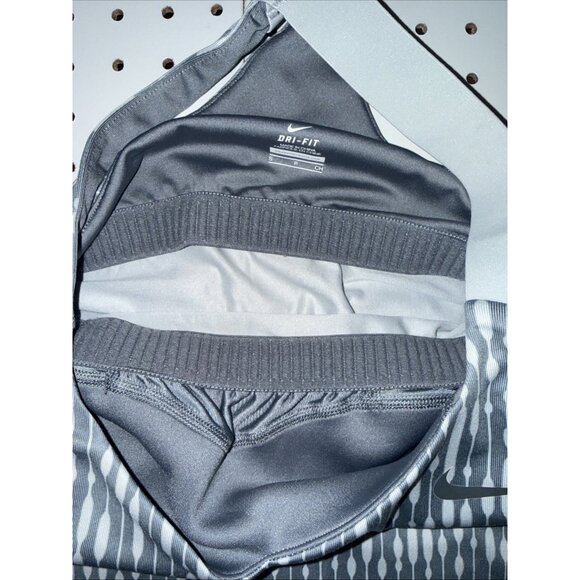 Nike Dri‑FIT Tank Top Built‑in Bra Gray White Stripe Women’s S - Picture 5 of 7